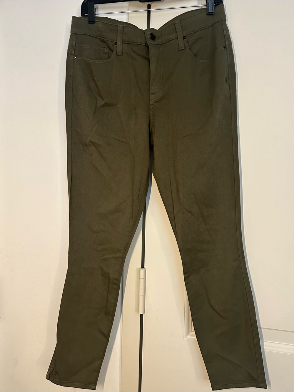 GENETIC Loren Slim High-Rise Crop Jeans in Olive Green